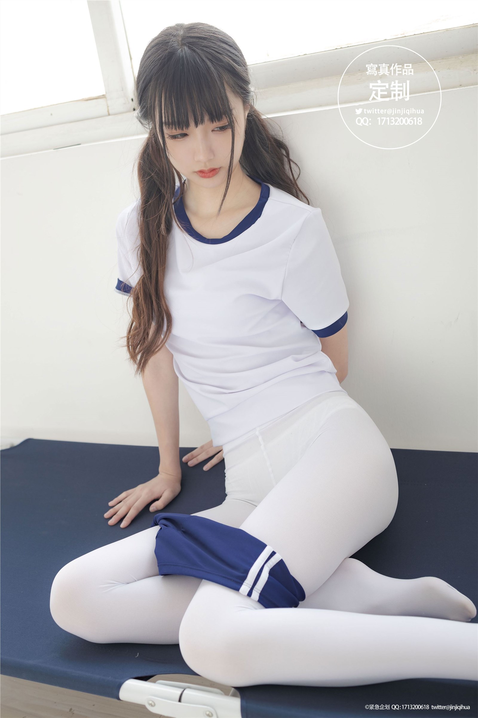 007 Emergency Plan - NO.04 A Meow Meow Zi White Silk Gymnastics Dress(36)